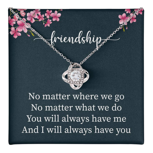 Best Friend Necklace Gift with Heartfelt Message