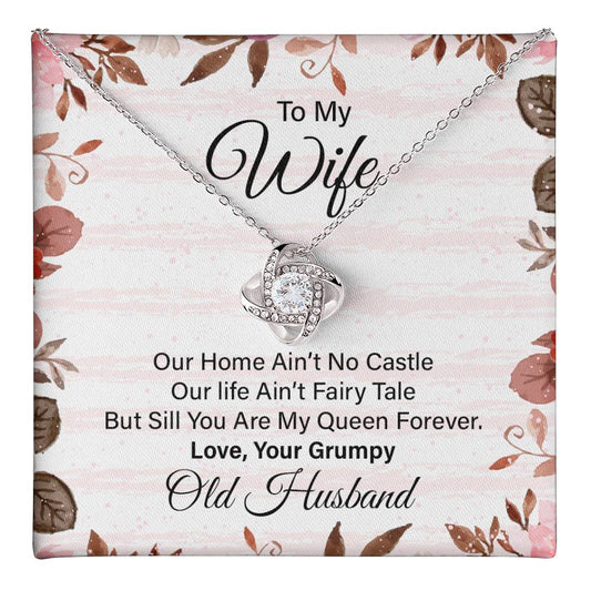 Wife Necklace Gift from Grumpy Old Husband with Note