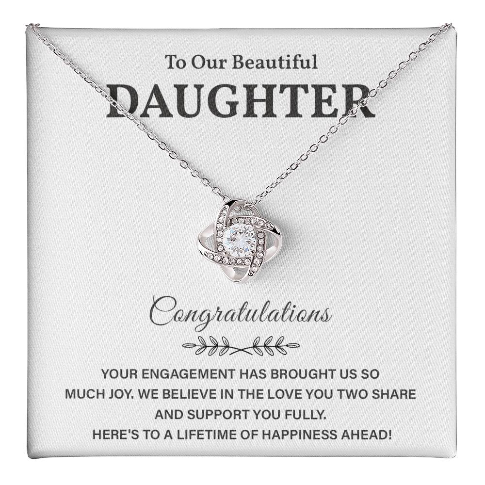 To Our Beautiful Daughter Engagement Necklace Gift Dad Sentimental Gift For Daughter’s Engagement Jewelry Gift For Daughter’s Engagement Daughter’s Special Day Necklace Meaningful Engagement Gift For Daughter Engagement Jewelry For Daughter