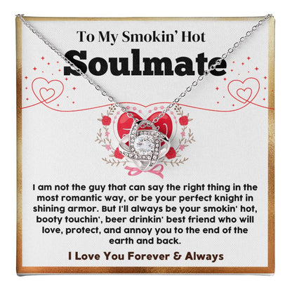 Soulmate Necklace Gift with Love Message Card