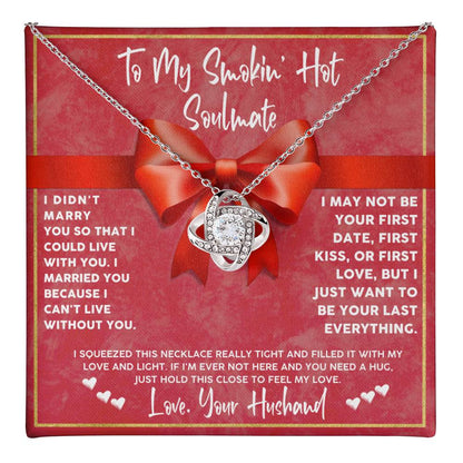 Wife Necklace Gift from Husband with Message Card