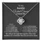 Auntie Cancer Support Necklace with Gift Note