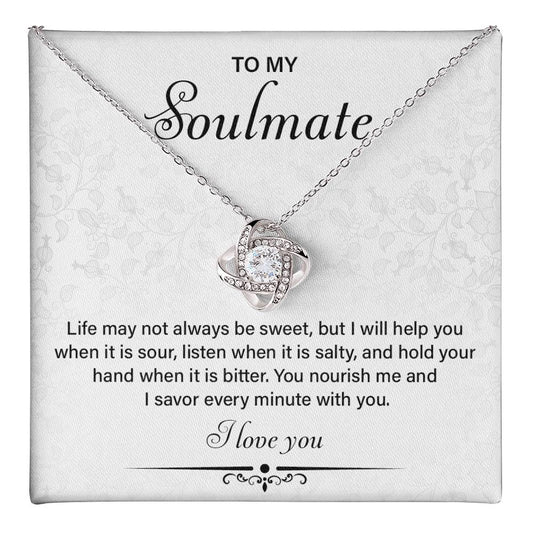 Soulmate Necklace Gift for Her – Card & Gift Box