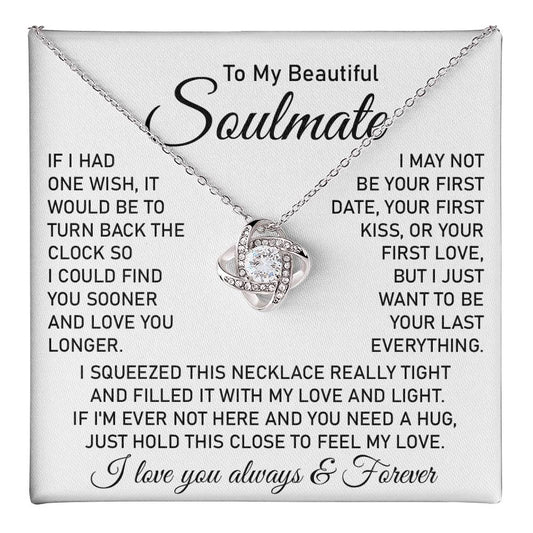 Soulmate Necklace with Romantic Keepsake Message