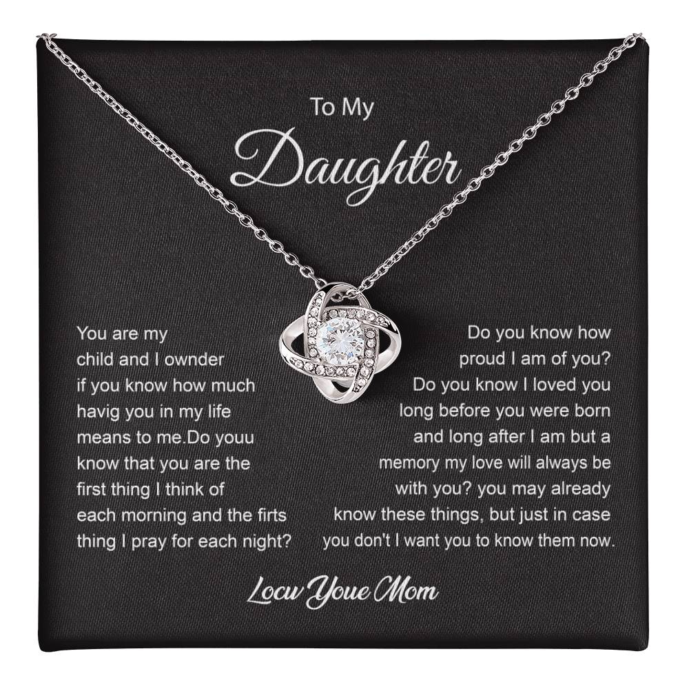 Heartfelt Message Necklace for Daughter from Mom