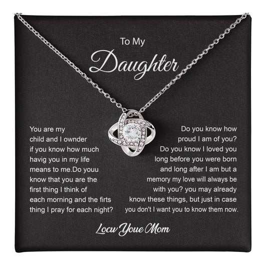 Heartfelt Message Necklace for Daughter from Mom