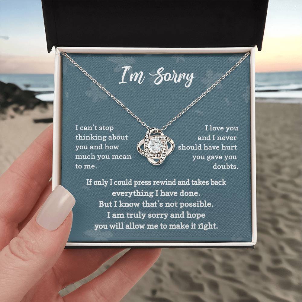 Apology Necklace Gift with I’m Sorry Message Card