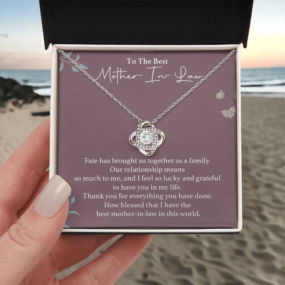 To The Best Mother-in-law Necklace Necklace For Thanking Mother-in-law Necklace For Mother-in-law On Wedding Day Necklace For Groom’s Mother Special Bond With Mother-in-law Necklace Sentimental Keepsake For Mother-in-law Best Mother-in-law Necklace Gift