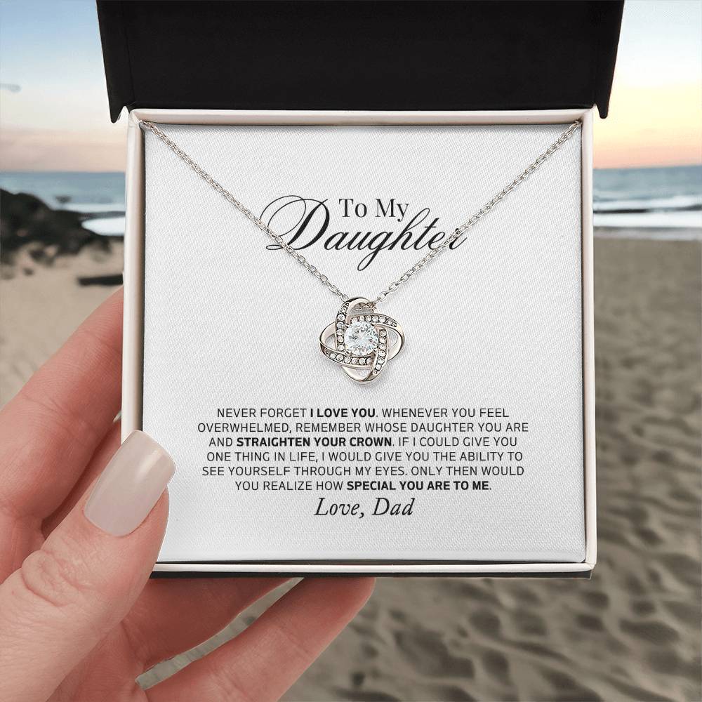 Dad to Daughter Necklace Gift with Message Card