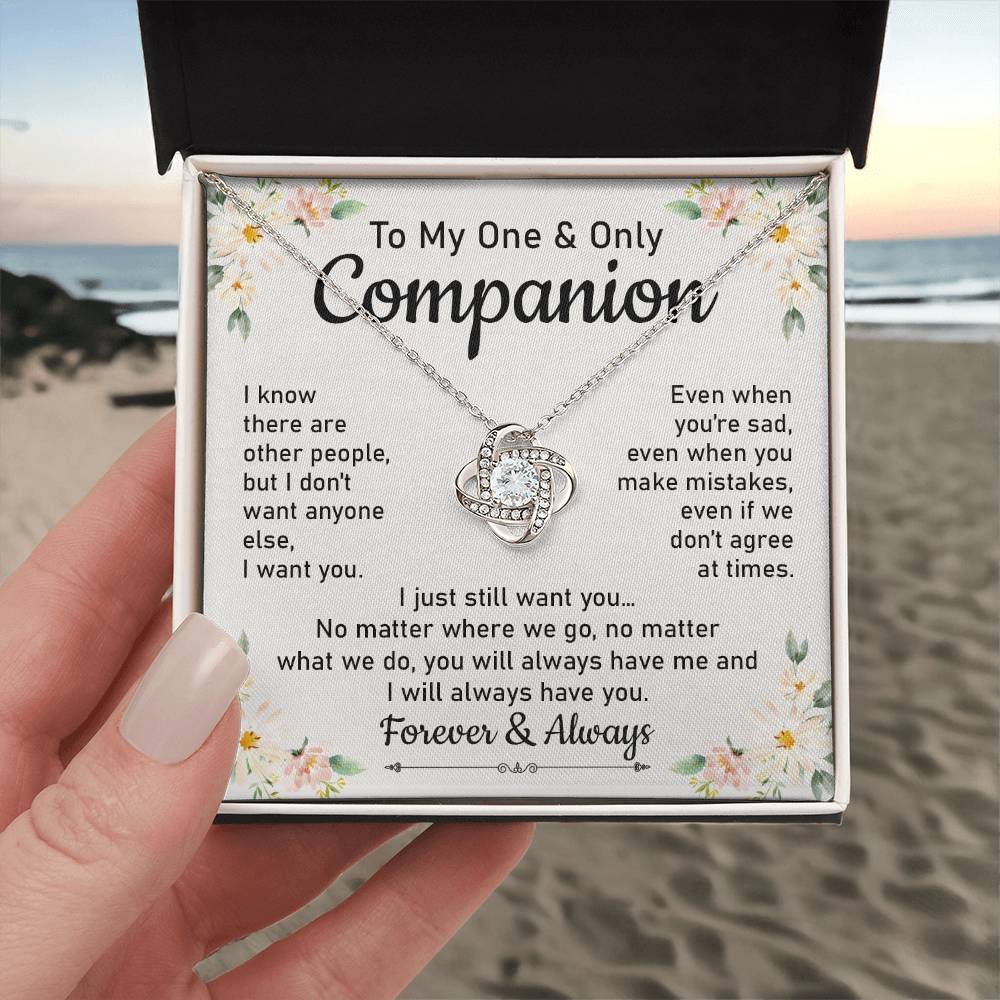 Companion Necklace for One and Only Love With Message Card
