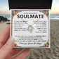 Soulmate Necklace Gift for Women, With Romantic Message Card
