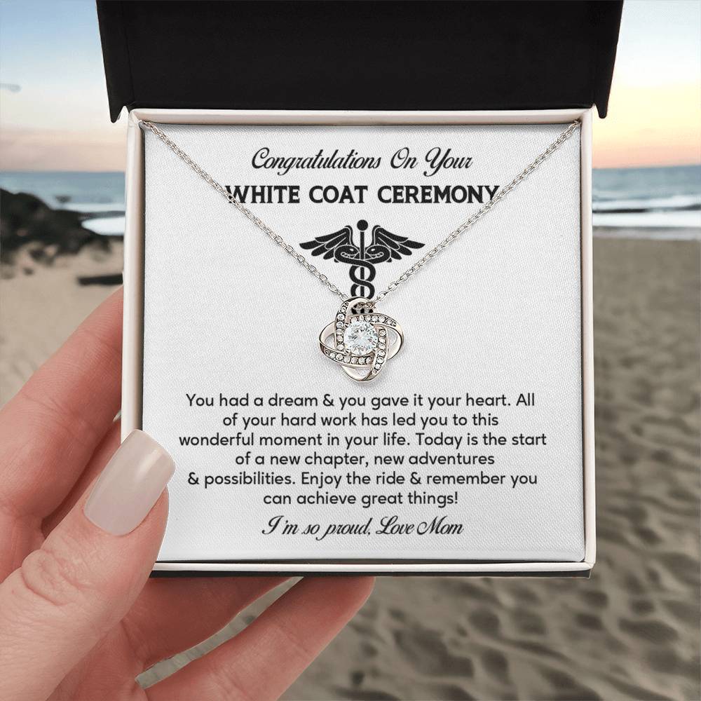 Congratulations On Your White Coat Ceremony Necklace White Coat Ceremony Necklace Gift Congratulations White Coat Ceremony Jewelry White Coat Graduation Necklace Gift New Adventures Necklace Gift  Proud Of You Mom Gift Necklace