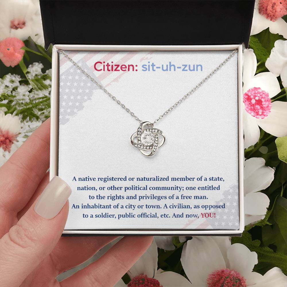 Citizen Necklace Citizen Necklace For New U.s. Citizen Gift For New American Citizen Necklace For Official U.s. Citizen Celebrate Your Freedom Necklace Necklace For U.s. Citizenship Journey Necklace With U.s. Citizen Message Gift For U.s. Citizenship