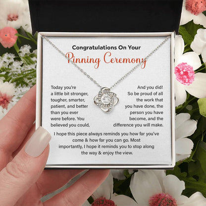 Congratulations On Your Pinning Ceremony Strength And Determination Jewelry Enjoy The View Necklace Best Wishes Necklace Path To Success Necklace Personal Growth Jewelry Motivational Jewelry For New Beginnings Meaningful Gift For Graduates