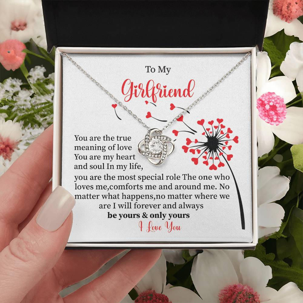 Girlfriend Love Necklace Gift with Message Card Box