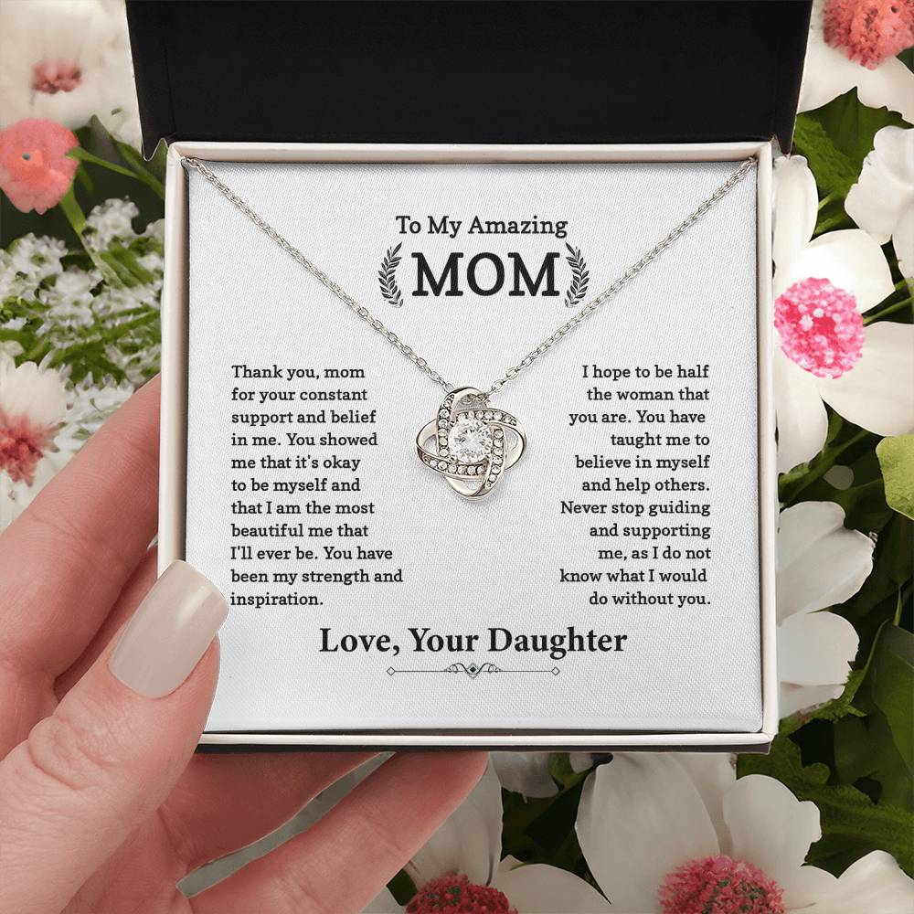 Necklace Gift for Mom from Daughter Love Note
