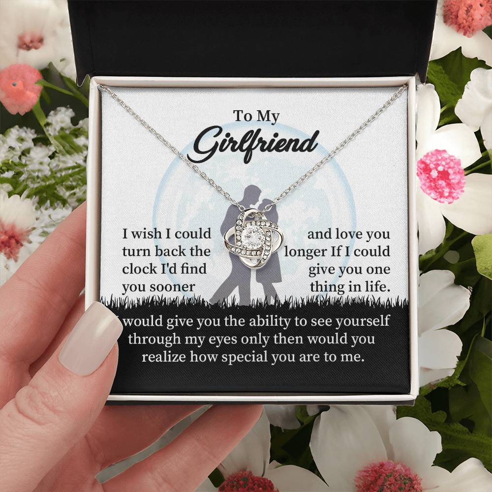Girlfriend Necklace Gift with Message Card and Gift Box
