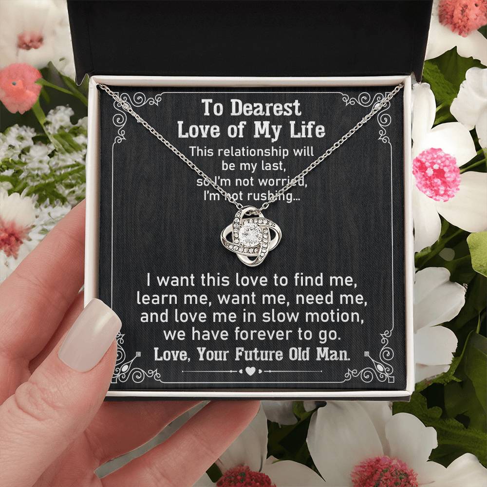 To My Love of My Life Necklace Gift With Message Card