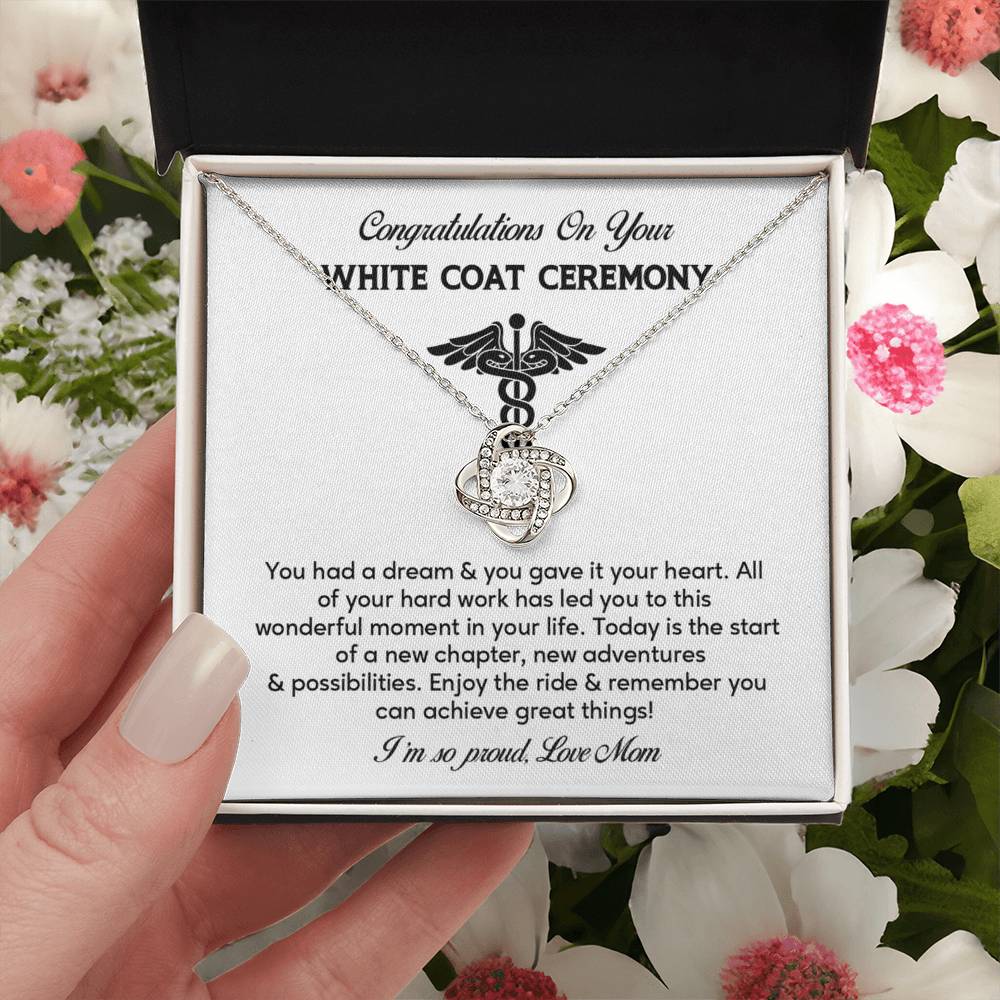 Congratulations On Your White Coat Ceremony Necklace White Coat Ceremony Necklace Gift Congratulations White Coat Ceremony Jewelry White Coat Graduation Necklace Gift New Adventures Necklace Gift  Proud Of You Mom Gift Necklace