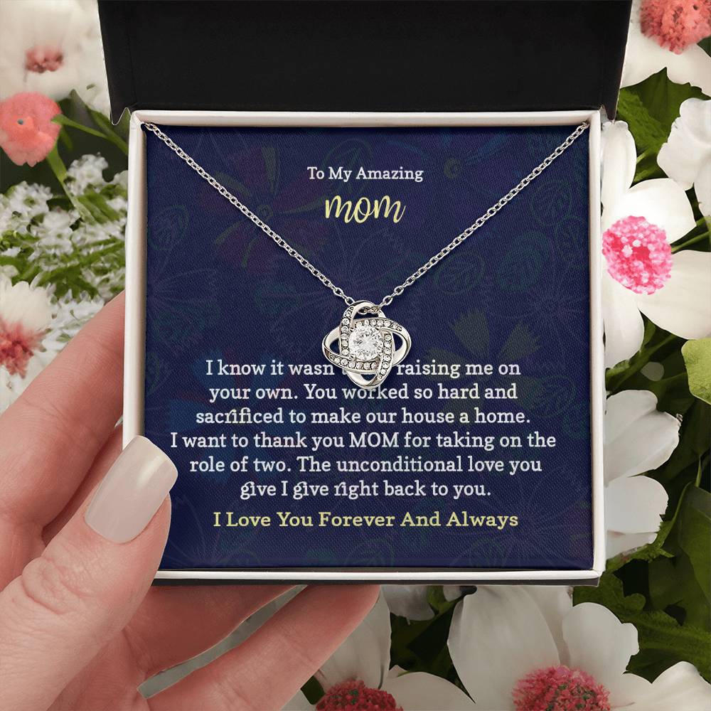 Single Mom Necklace Gift From Daughter and Son