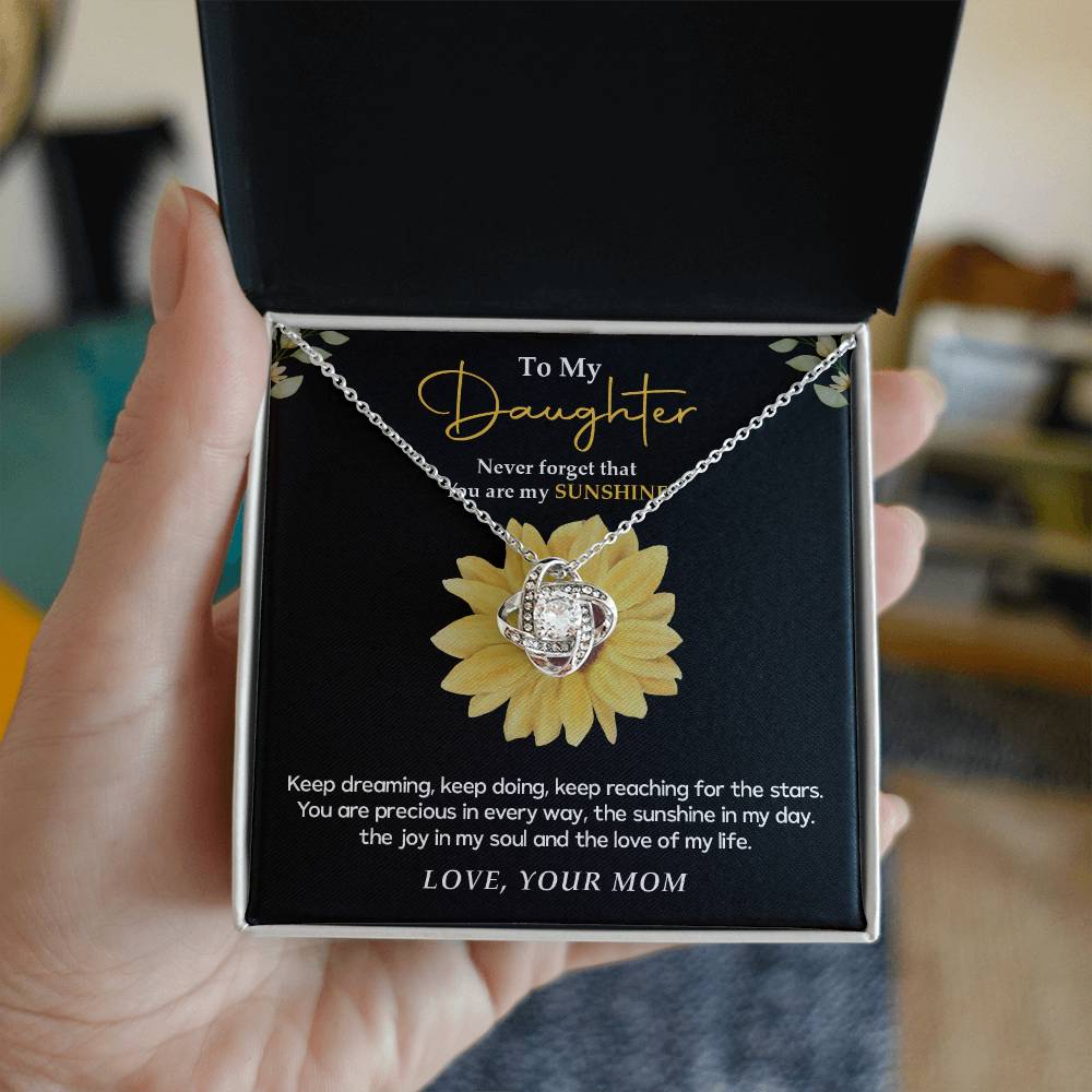 To My Daughter Necklace Sunshine Gift Box from Mom