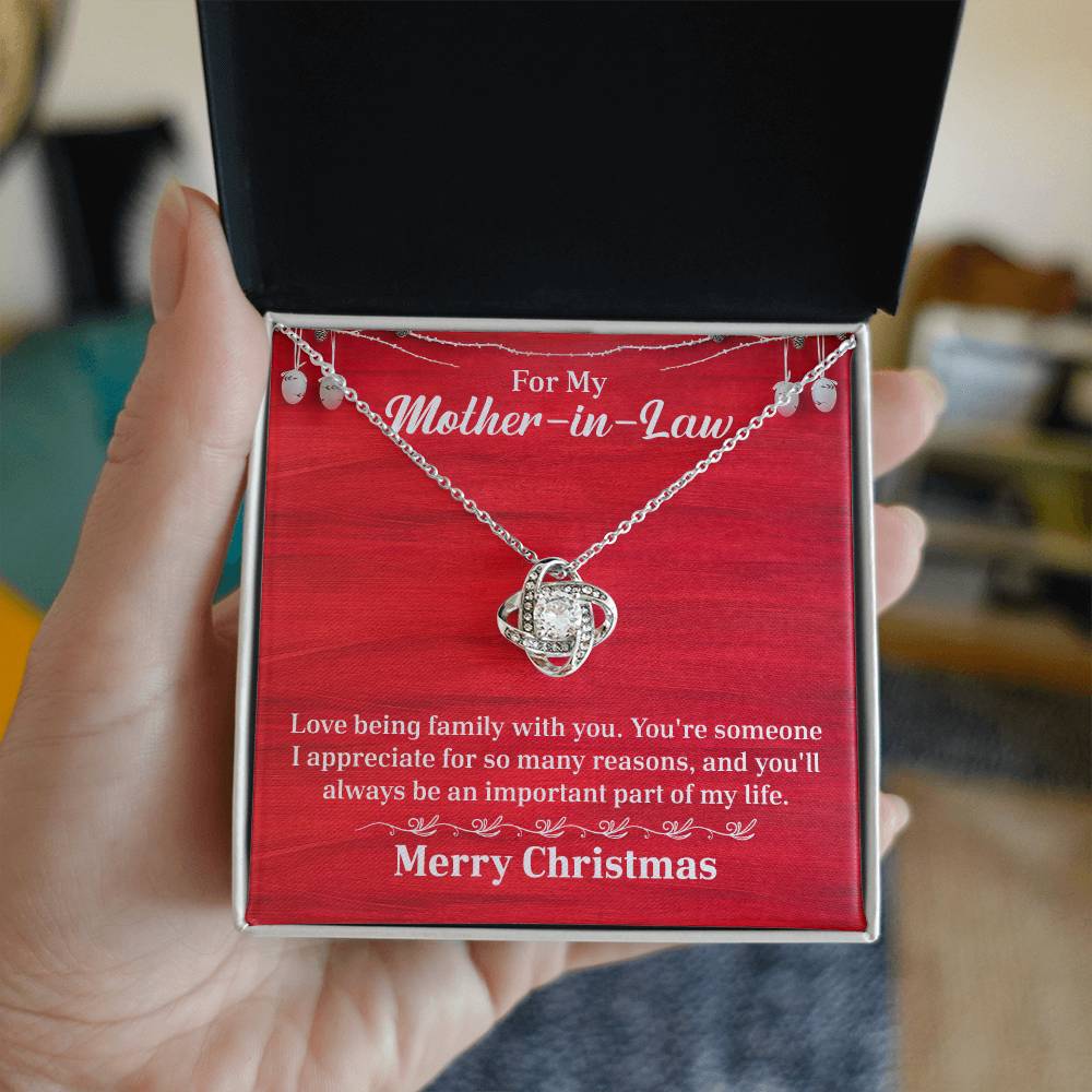 Love Knot Necklace For My Mother In Law On Merry Christmas.