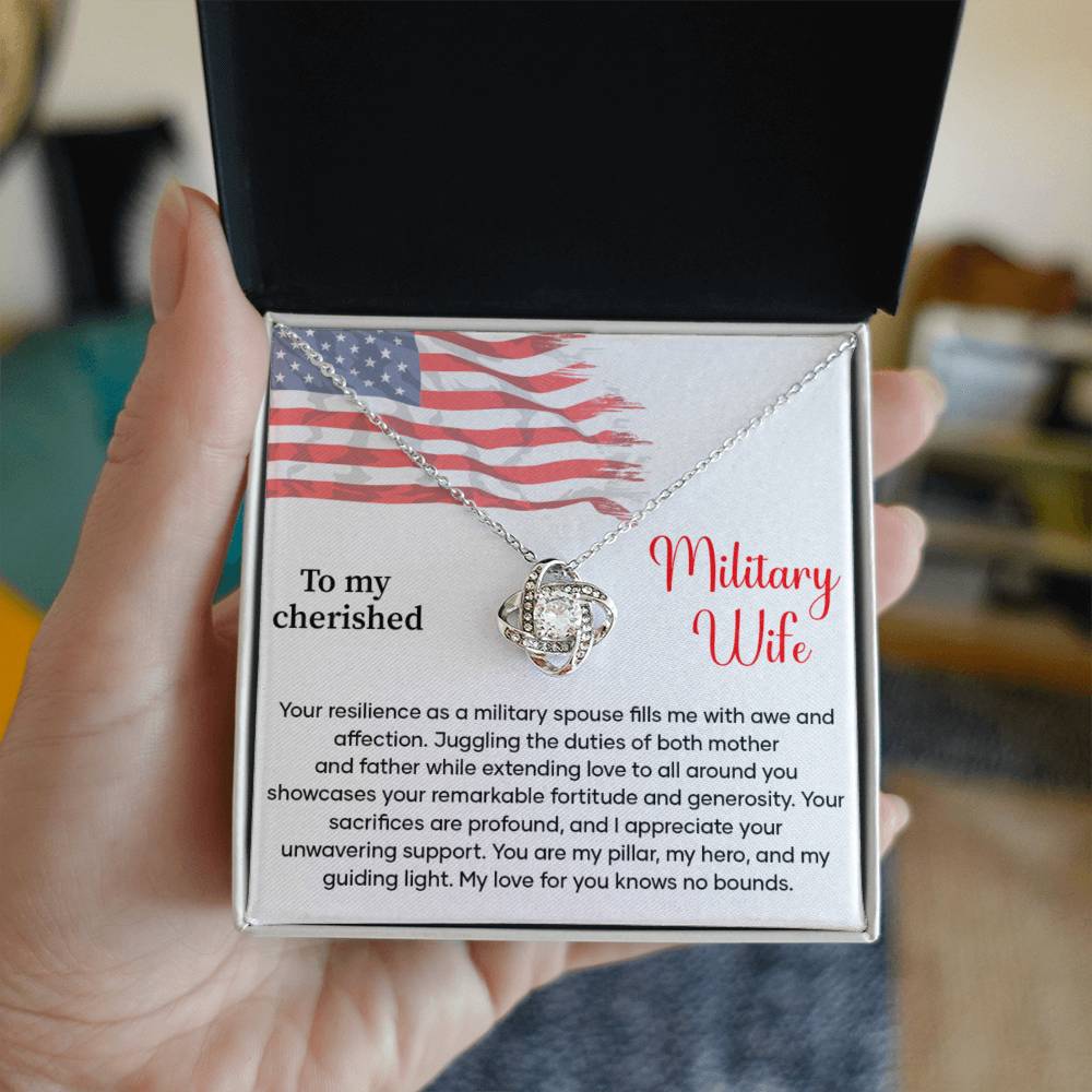 Gift for Military Wife with Patriotic Message Card