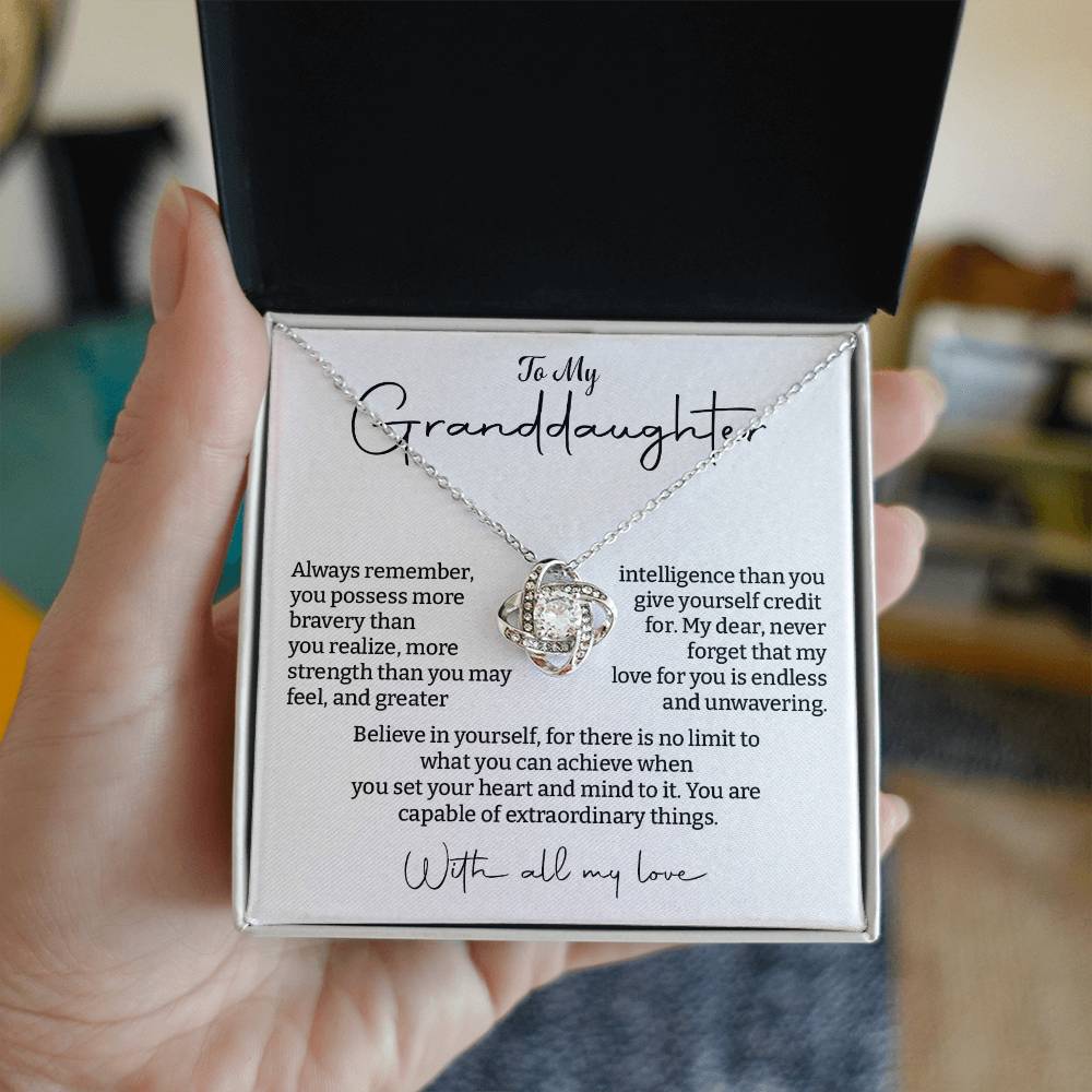 Granddaughter Necklace Gift from Grandma or Grandpa