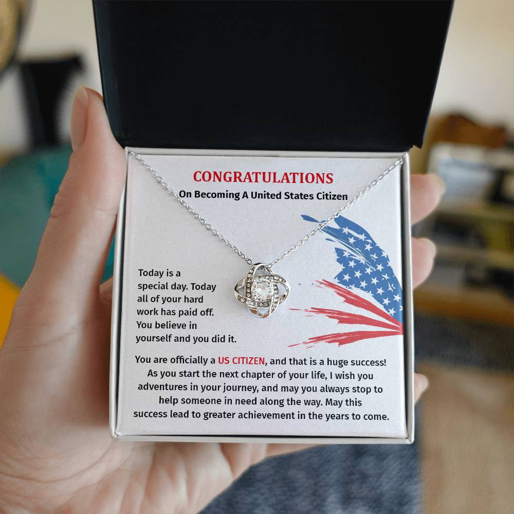 Congratulations Necklace For New U.s. Citizen Necklace For New U.s. Citizen Gift For U.s. Citizenship Success Jewelry For New U.s. Citizen Necklace For Bright And Hopeful Future Jewelry For Citizenship Celebration Gift For Citizenship Milestone