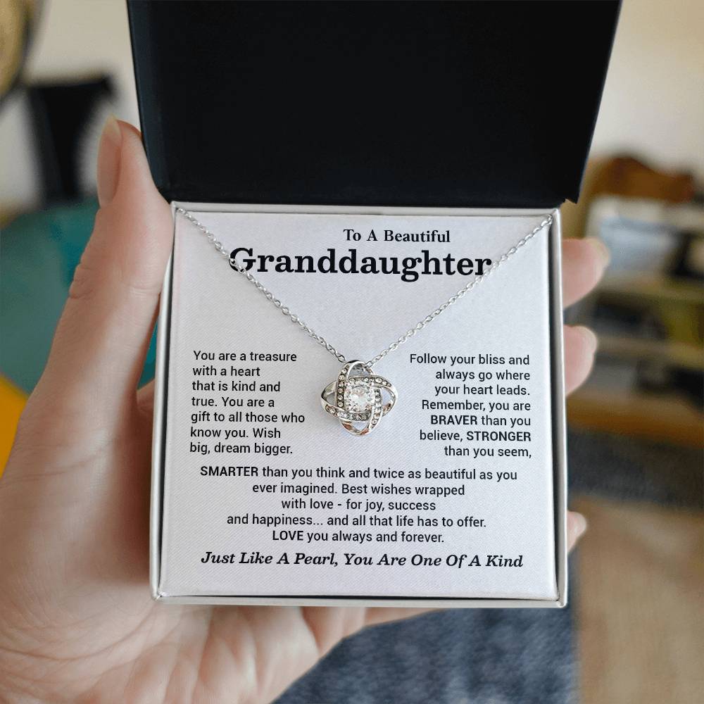 To a Beautiful Granddaughter Necklace Gift – You’re One of a Kind