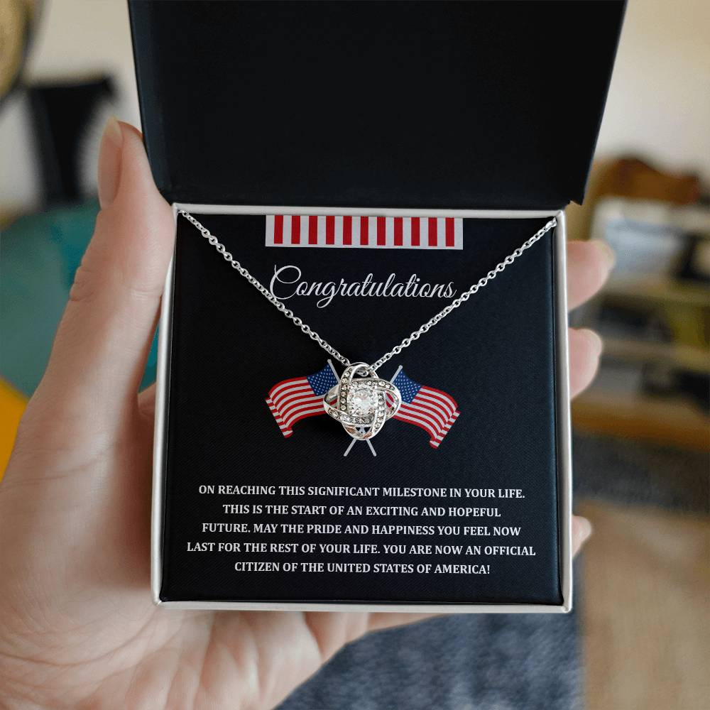 Congratulations Necklace For New U.s. Citizen Necklace For New U.s. Citizen Gift For New U.s. Citizen Journey Necklace For Proud New Citizen Jewelry For U.s. Citizenship Celebration Gift For Citizenship Milestone Jewelry For New U.s. Citizen Necklace