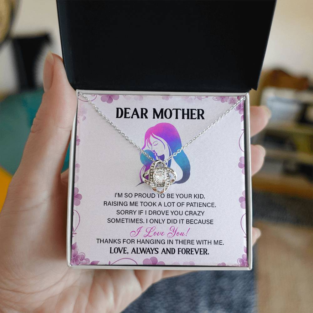 Dear Mother, Elegant Jewelry Thoughtful Necklace For Love And Care Sweet Gift For A Special Woman Elegant Pendant Thank You Pendant Special Necklace  Loving Pendant Loving Message Necklace For Patience Appreciation Necklace For Her