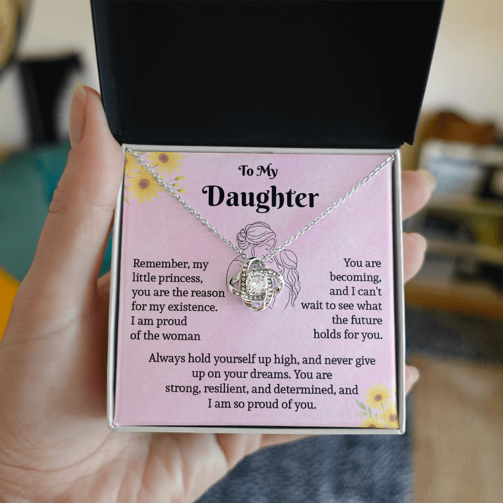To My Daughter Necklace Proud and Resilient Messaged