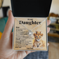 To My Daughter Necklace Gift