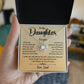 Daughter Necklace Gift from Dad with Heartfelt Note