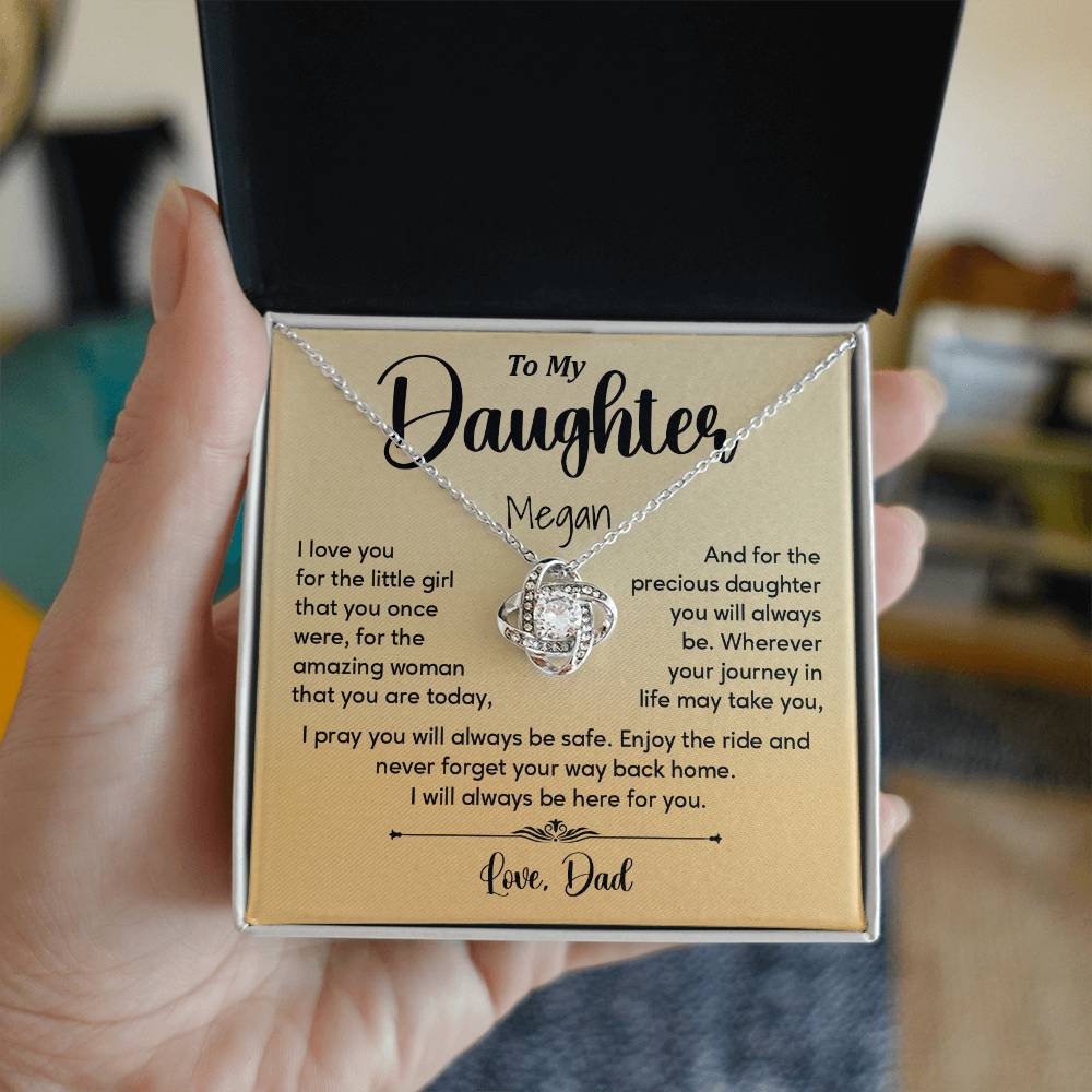 Daughter Necklace Gift from Dad with Heartfelt Note
