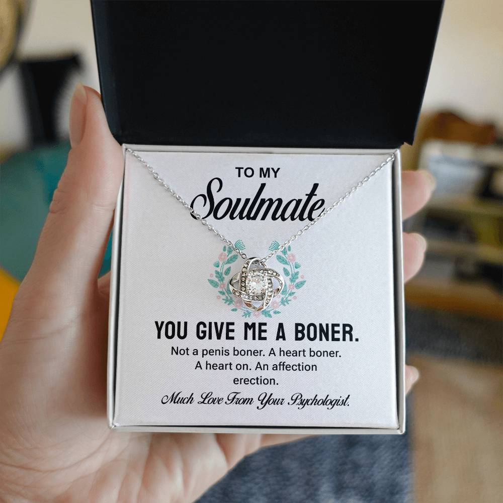 Funny Soulmate Necklace Gift from Psychologist – Gift Box