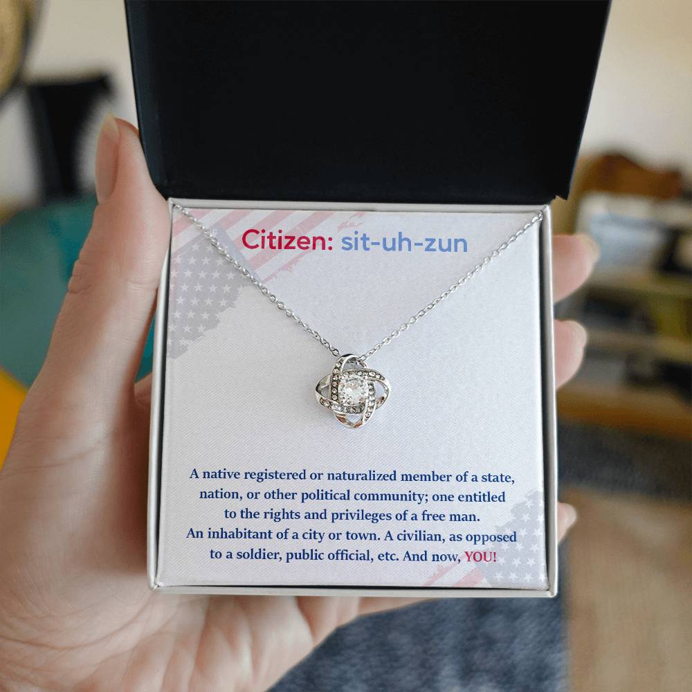 Citizen Necklace Citizen Necklace For New U.s. Citizen Gift For New American Citizen Necklace For Official U.s. Citizen Celebrate Your Freedom Necklace Necklace For U.s. Citizenship Journey Necklace With U.s. Citizen Message Gift For U.s. Citizenship