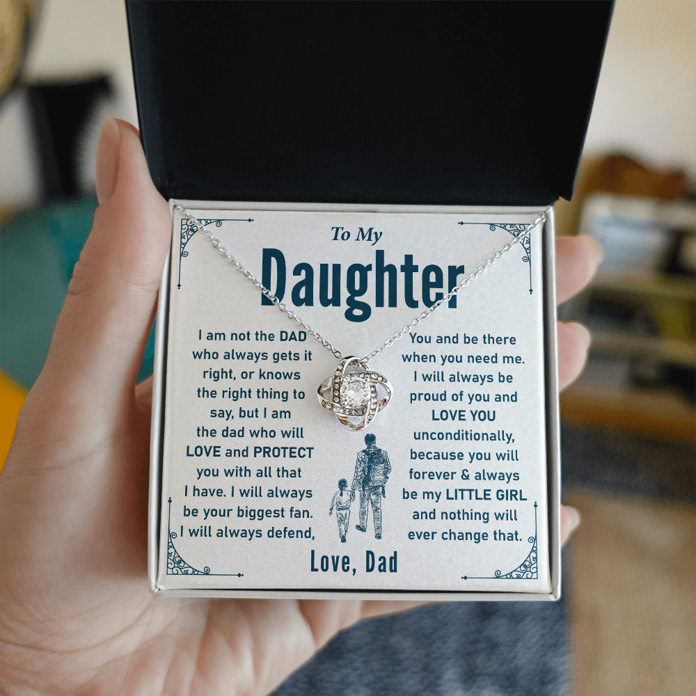 Father to Daughter Necklace Gift Box Message Card