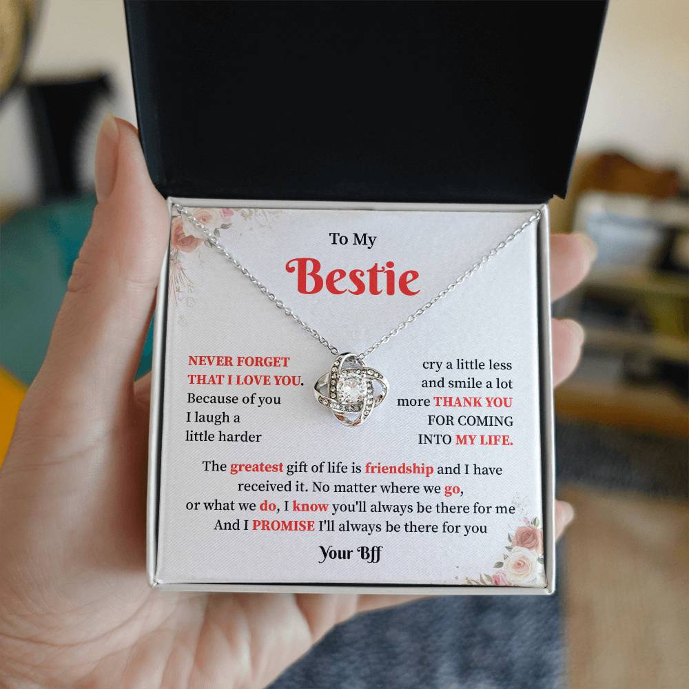 Bestie Necklace Gift with Heartfelt Quotes