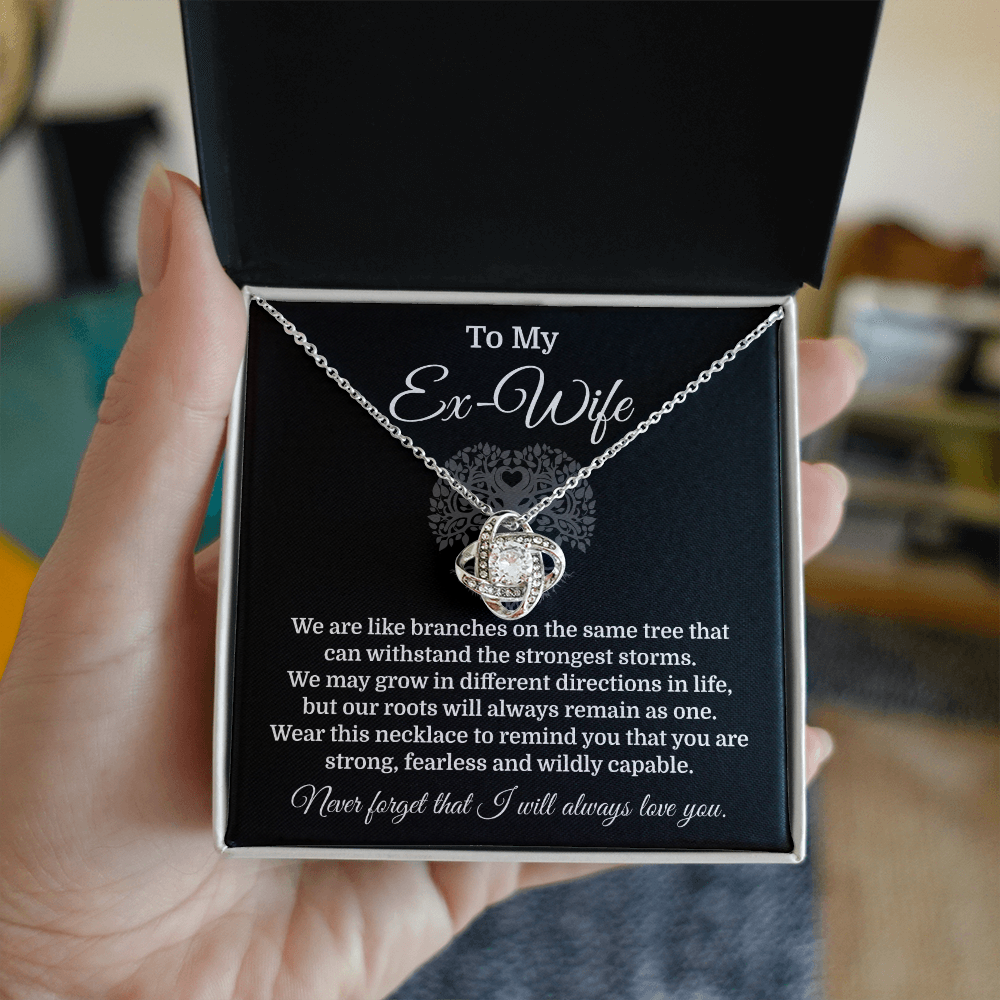 Gift for Ex-Wife With Message Card Strong Tree Bond Necklace