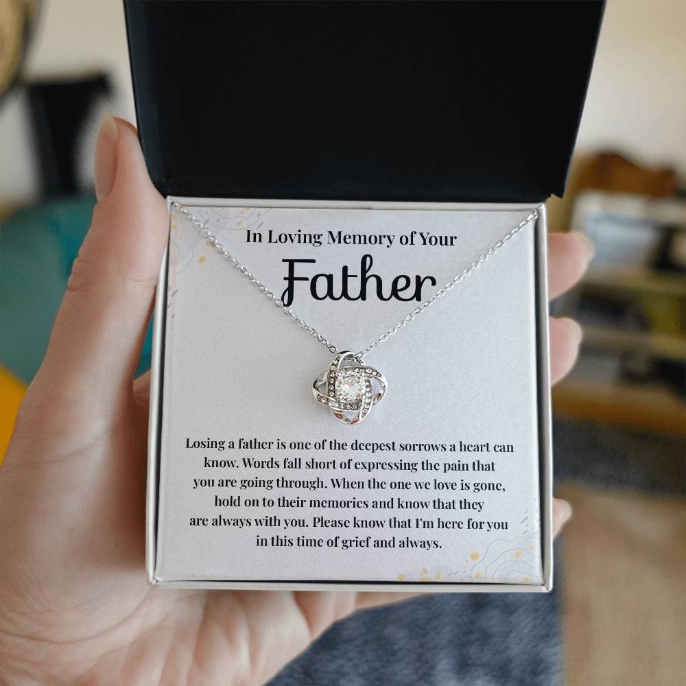 Memorial Necklace Gift for Loss of Father – Gift Box
