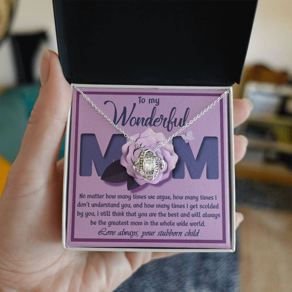 Necklace for Mom from Stubborn Child – Funny and Loving Gift