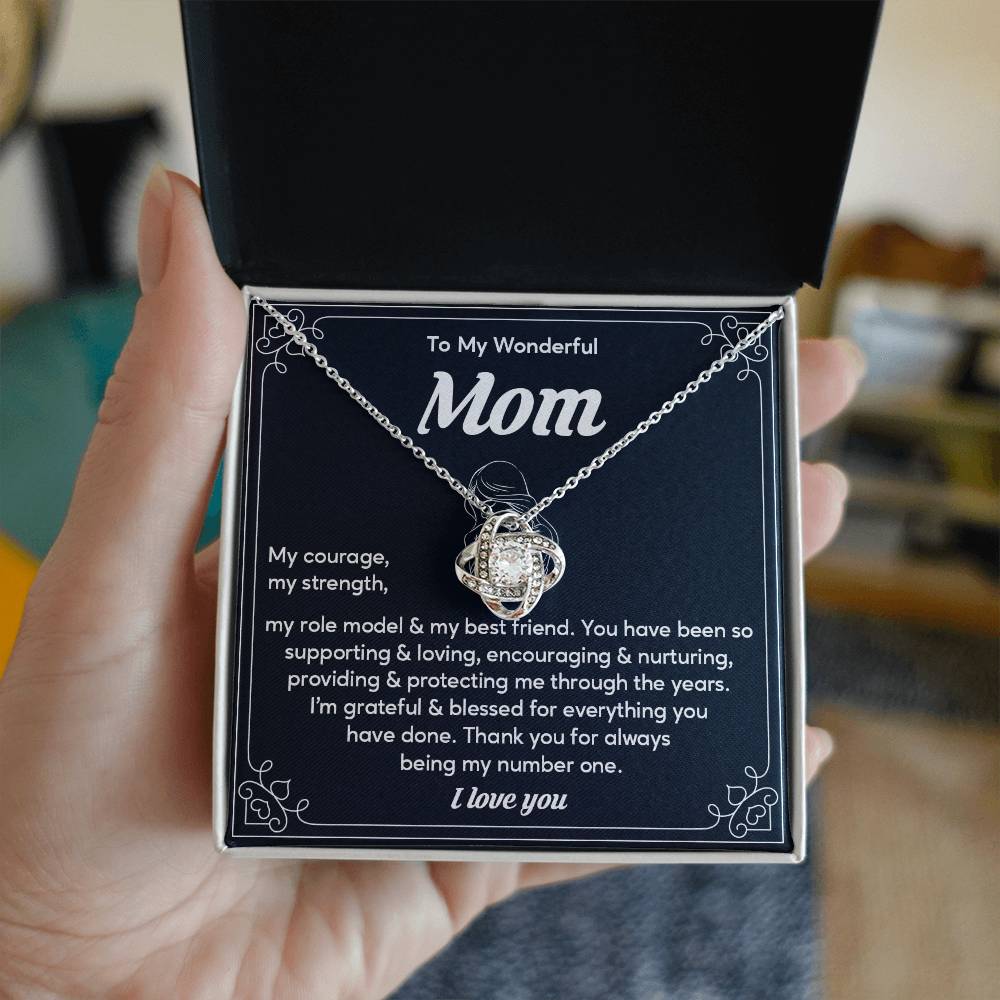 To My Wonderful Mom, Wonderful Mom Pendant Heartfelt Necklace For Her Sweet Pendant Thank You Gift For Support To My Best Friend Mom Jewelry Special Pendant For A Supportive Mom Sentimental Jewelry Thoughtful Necklace