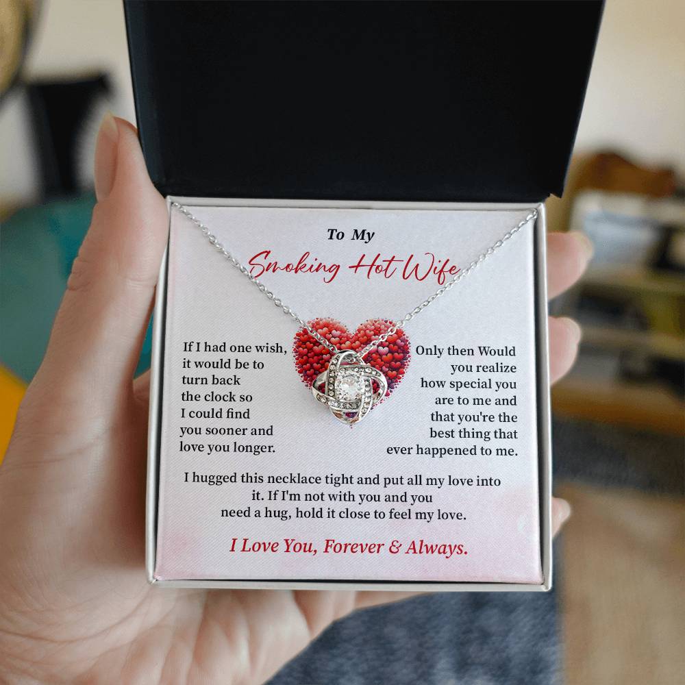Smoking Hot Wife Necklace Gift with Message Card