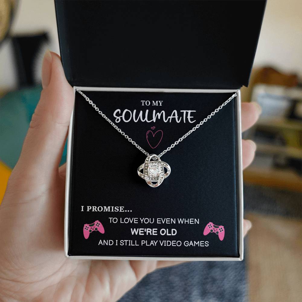 Gamer Necklace Gift for Soulmate – Funny Promise Card