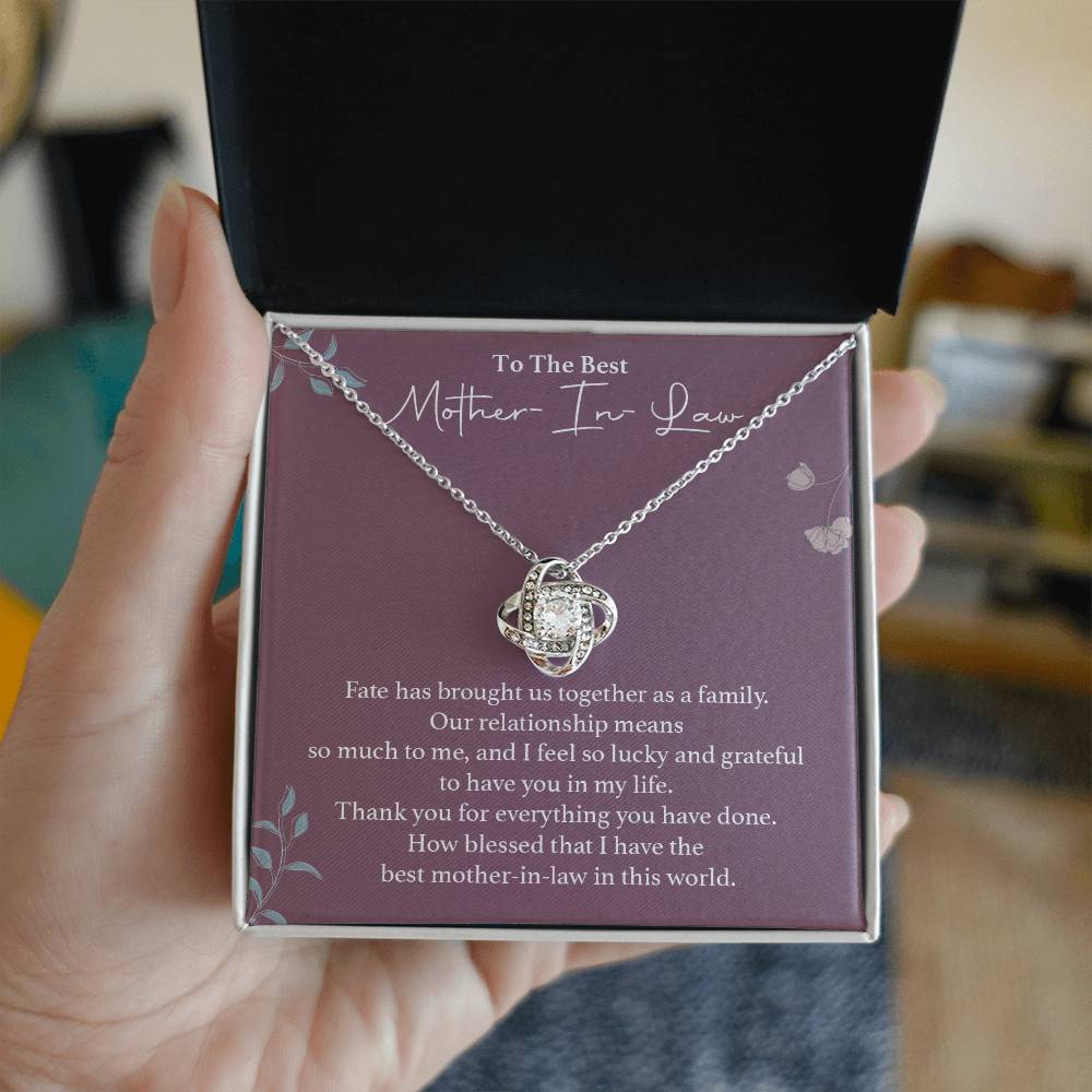 To The Best Mother-in-law Necklace Necklace For Thanking Mother-in-law Necklace For Mother-in-law On Wedding Day Necklace For Groom’s Mother Special Bond With Mother-in-law Necklace Sentimental Keepsake For Mother-in-law Best Mother-in-law Necklace Gift