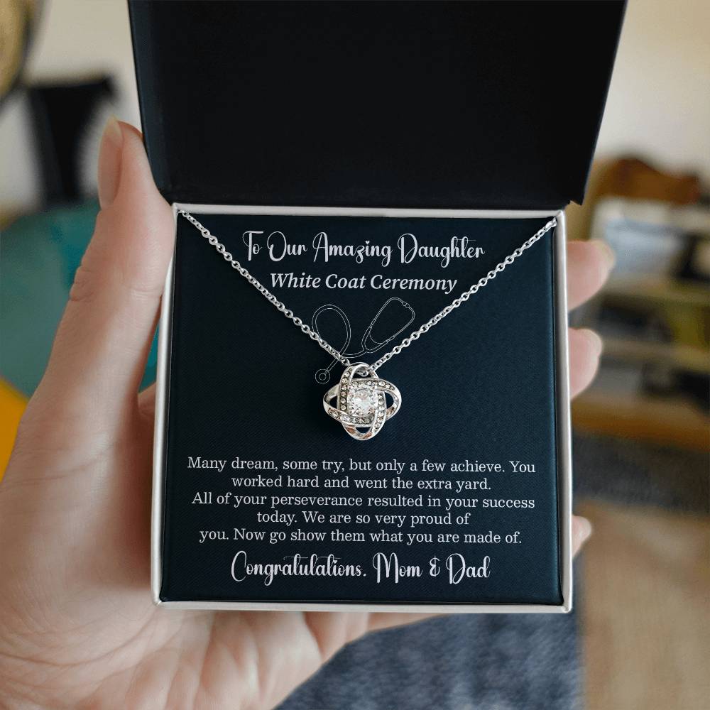 To Our Amazing Daughter On Your White Coat Ceremony Best Wishes Necklace You Are Amazing Necklace Personal Growth Jewelry Motivational Jewelry For New Beginnings Emotional Connection Necklace Meaningful Gift From Parents Congratulations Necklace