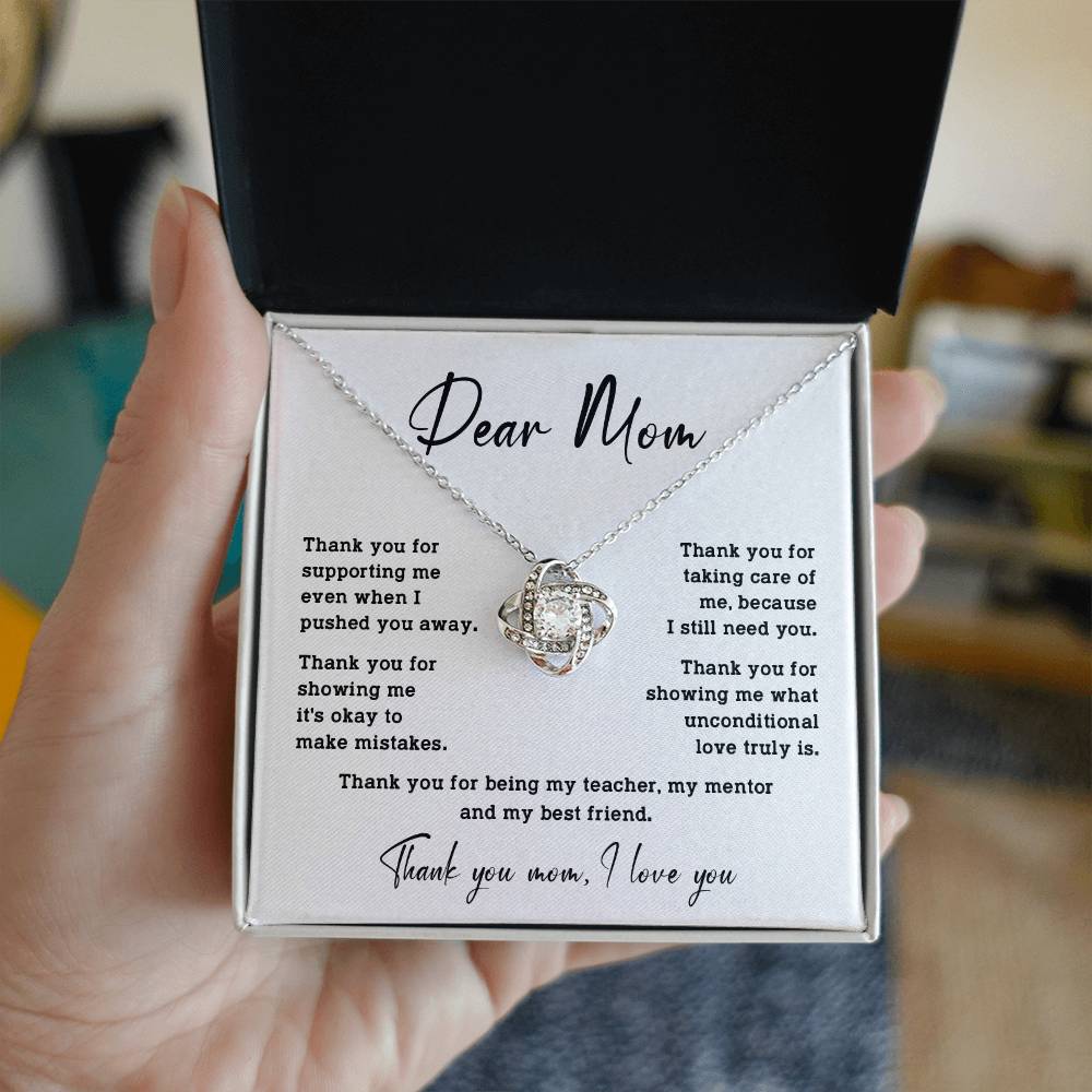 Dear Mom Dear Mom Necklace Gift Heartfelt Gift For Mom Bond With Mom Necklace Forever Loved Mom Necklace Thoughtful Gift For Mom Unique Gift For Mother-child Bond Meaningful Gift For Mom Special Occasion Gift For Mom Unique Family Bond Necklace