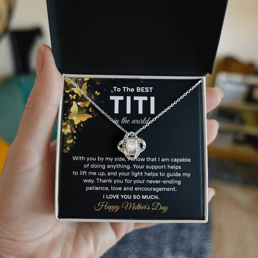 To The Best Titi Necklace Of Endless Love For Her Thank You For Everything Gift Celebrating An Amazing Day Forever My Titi Necklace Inspiration Necklace Loving Titi Mother’s Day Gift Heartfelt Message With Necklace Gift